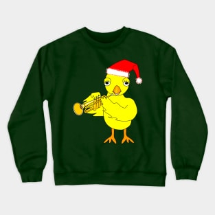 Santa Cap Trumpet Chick Crewneck Sweatshirt